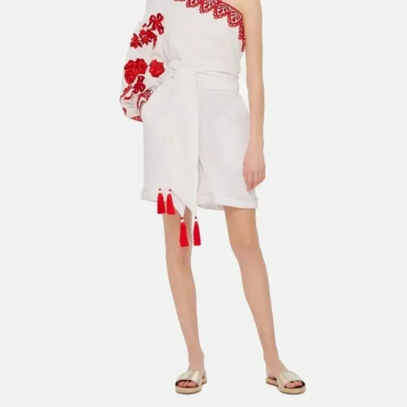 Yuliya Magdych Gzhel One Shoulder Playsuit Jumpsuit Dress Shorts Embroidered 1 - Picture 3 of 7